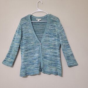 Coldwater Creek Multitone Blue Cardigan